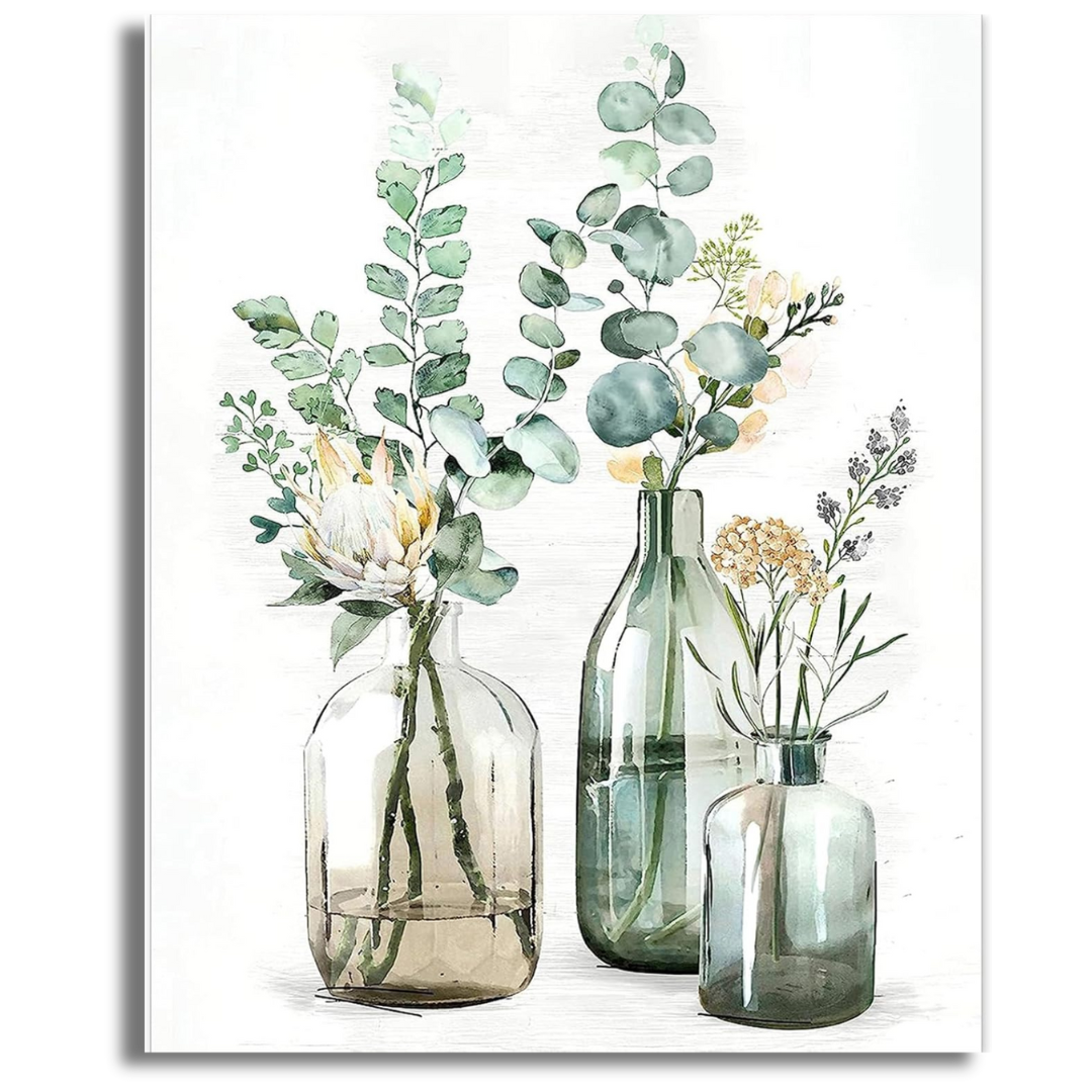 Greenery in Glass - Paint By Numbers