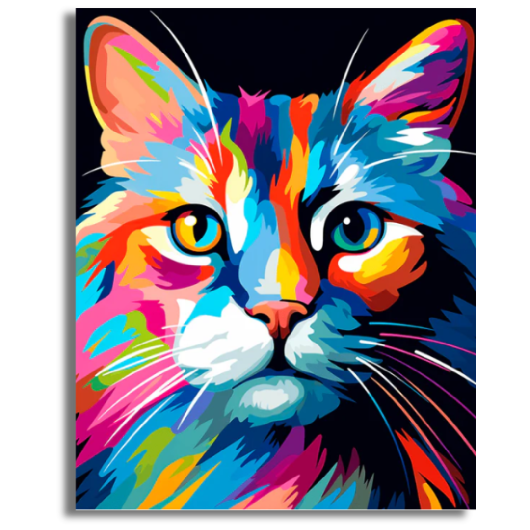 Vibrant Feline - Paint By Numbers