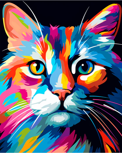 Vibrant Feline - Paint By Numbers