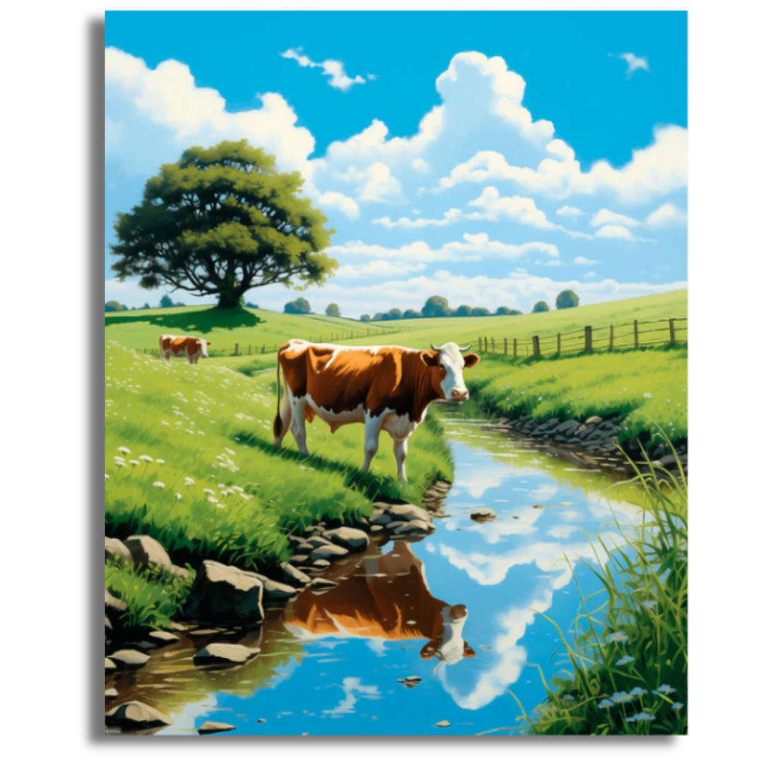 Riverside Grazing - Paint By Numbers