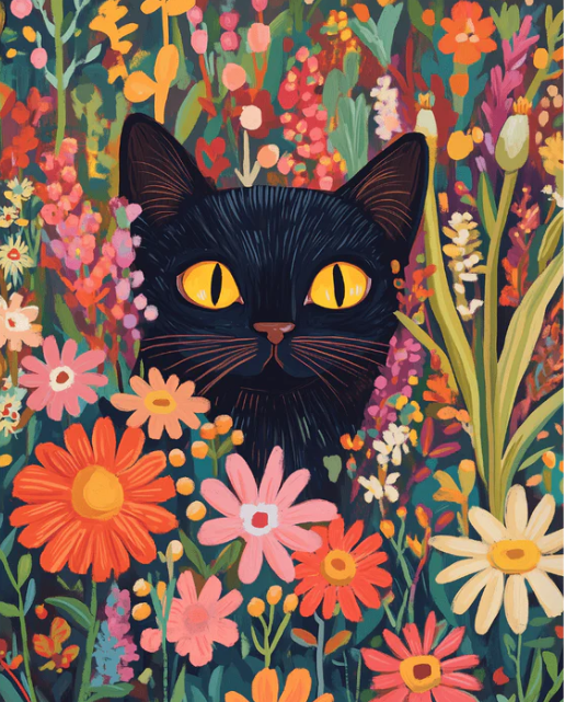 Floral Hide and Seek - Paint By Numbers
