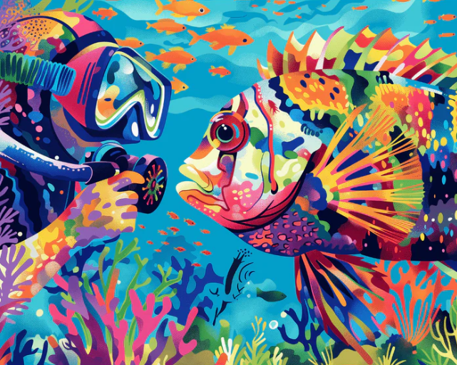 Ocean Encounter - Paint By Numbers