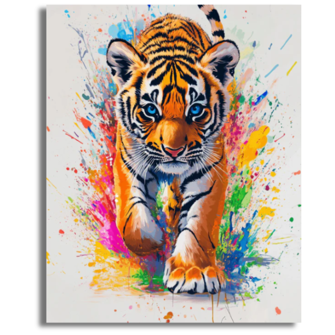 Neon Tiger - Paint By Numbers