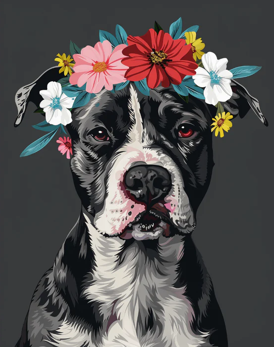 Flowered Warrior - Paint By Numbers