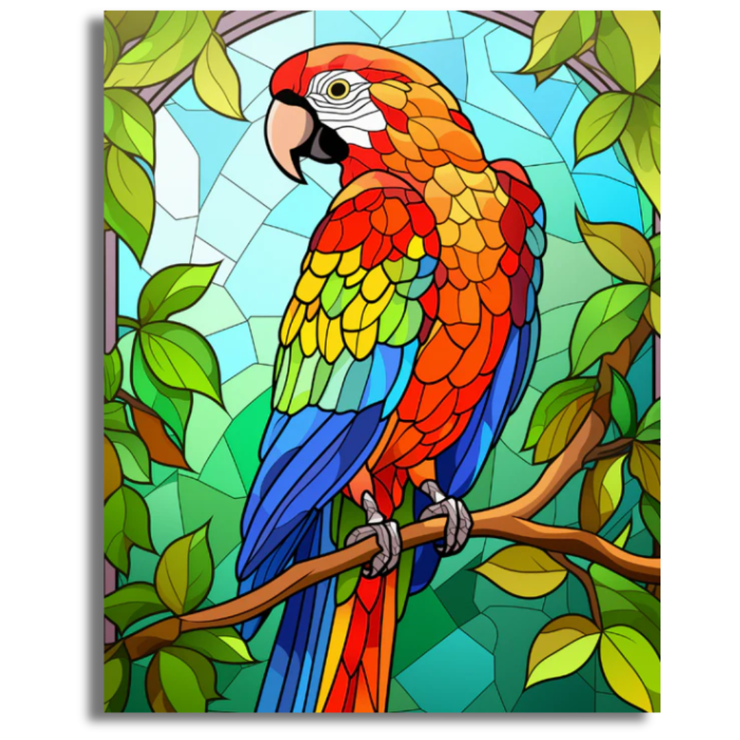 Chromatic Parrotrait - Paint By Numbers