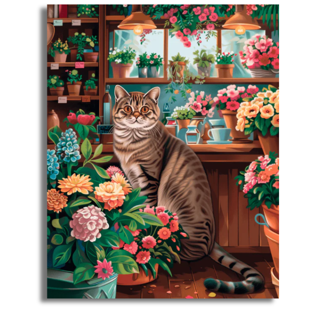 Potted Purr - Paint By Numbers
