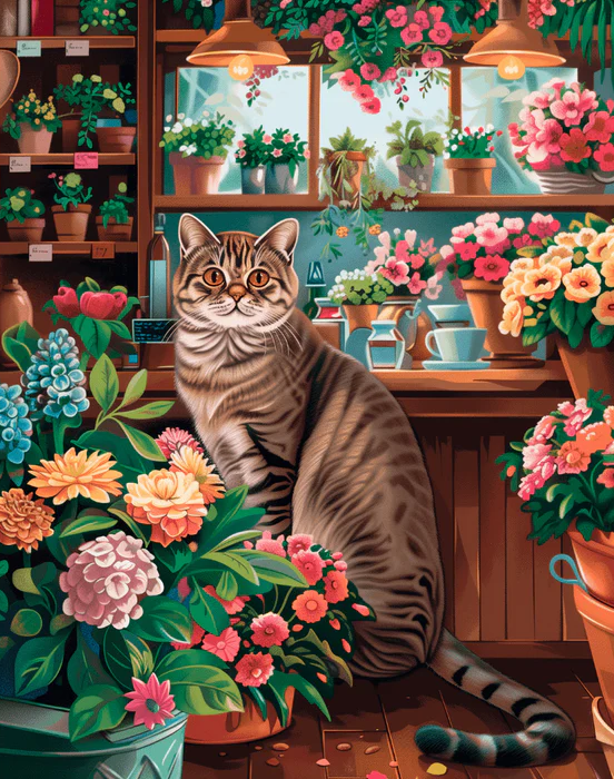Potted Purr - Paint By Numbers
