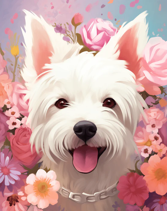 Blossom Pup - Paint By Numbers
