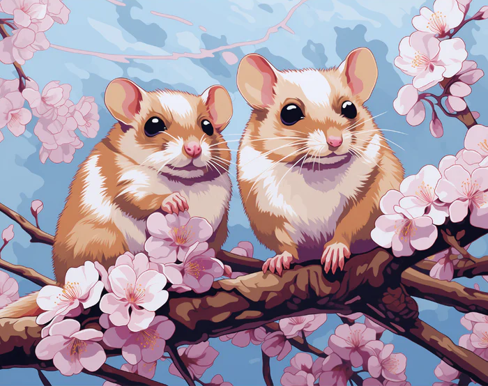 Floral Fuzzies - Paint By Numbers