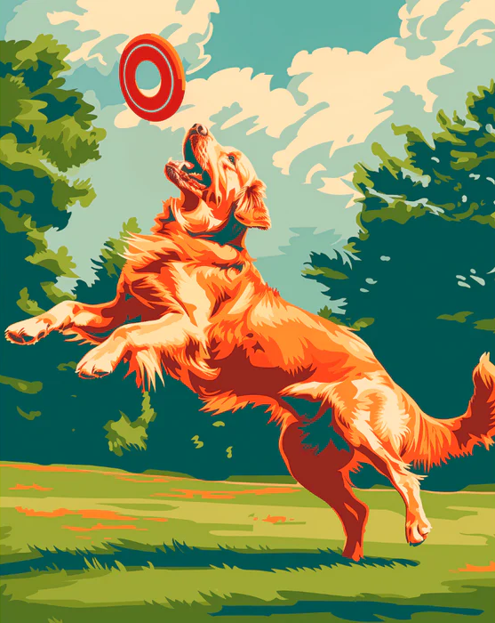 Frisbee Flyer - Paint By Numbers