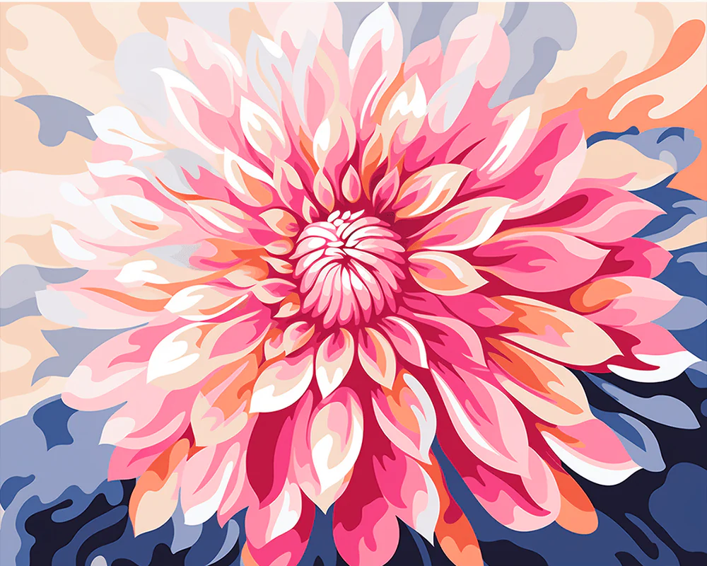 Vibrant Dahlia - Paint By Numbers