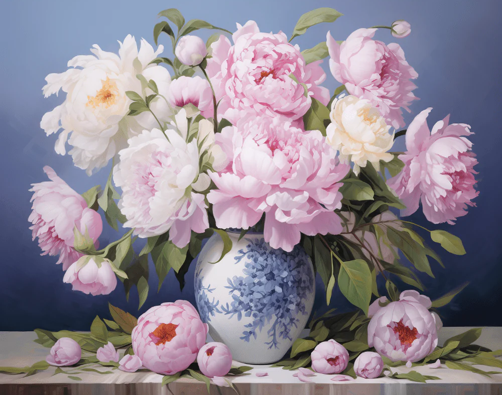 Graceful Peony Symphonyy - Paint By Numbers