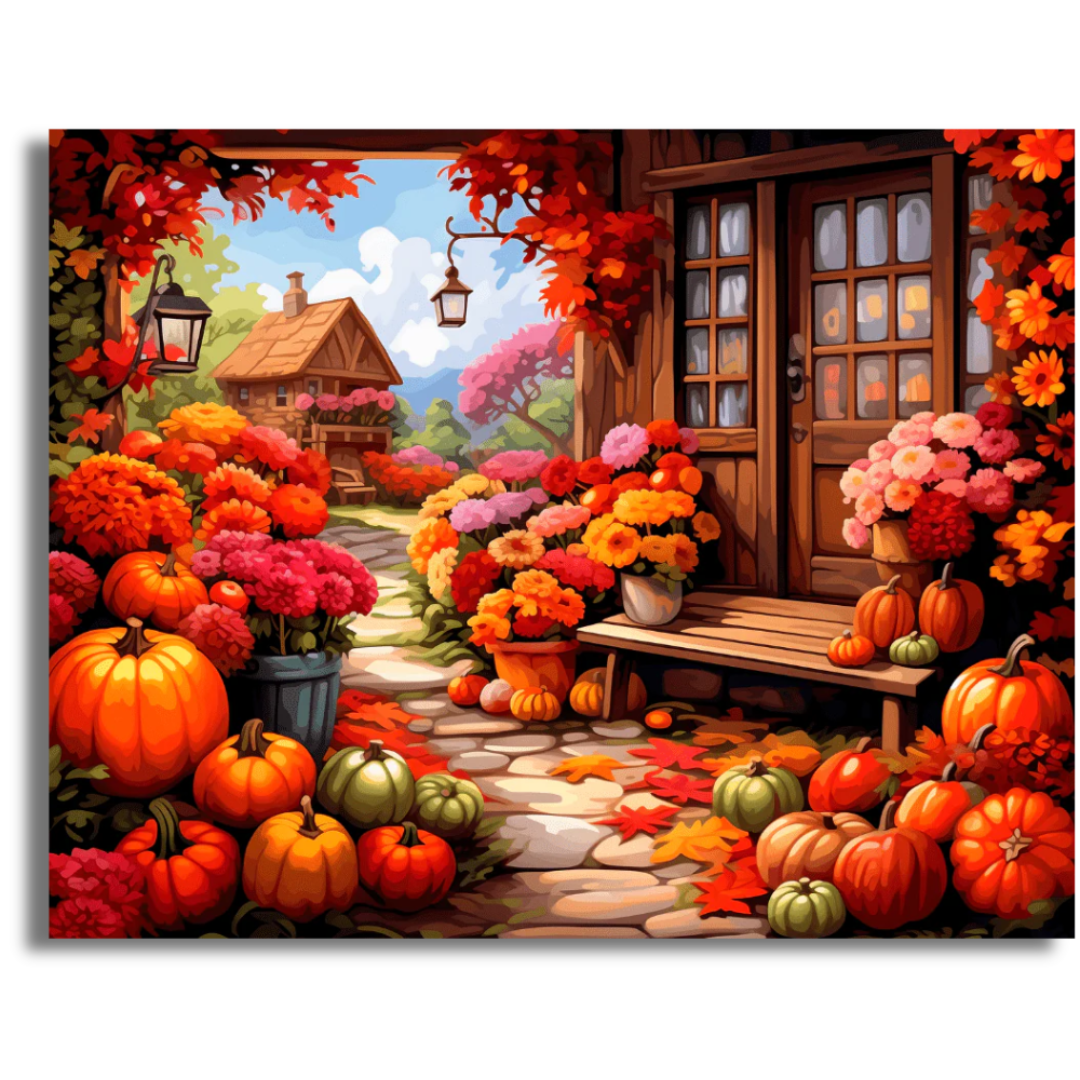Pumpkin Patch Paradise - Paint By Numbers