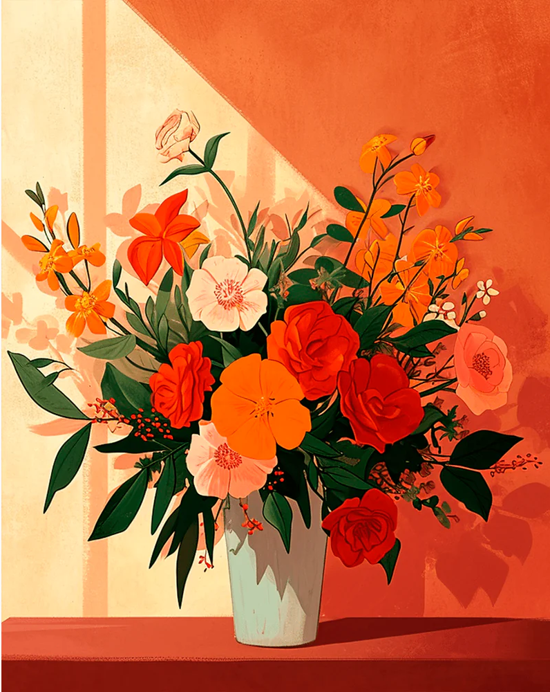 Radiant Posy - Paint By Numbers