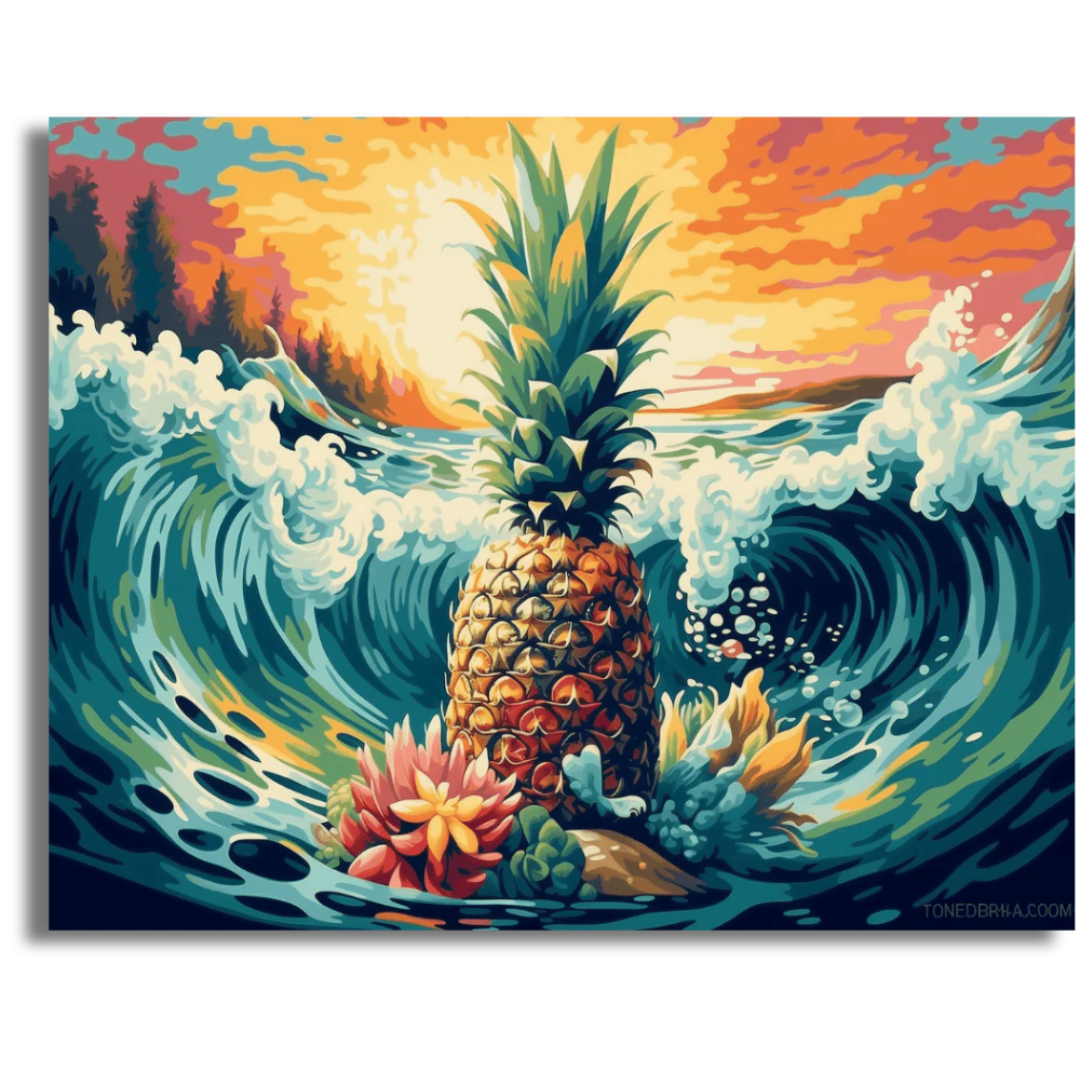 Pineapple Waves - Paint By Numbers