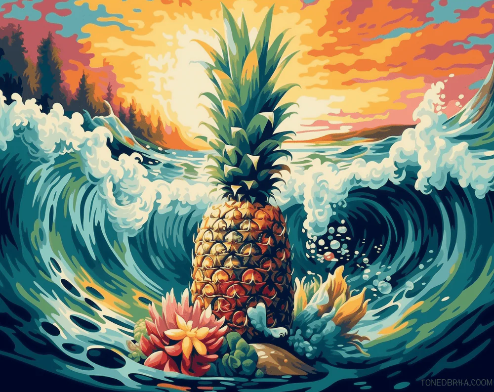 Pineapple Waves - Paint By Numbers