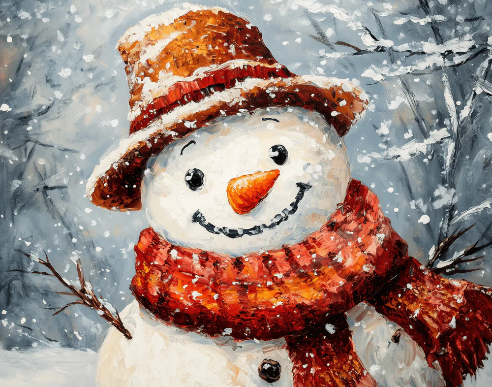 Jolly Snowman - Paint By Numbers