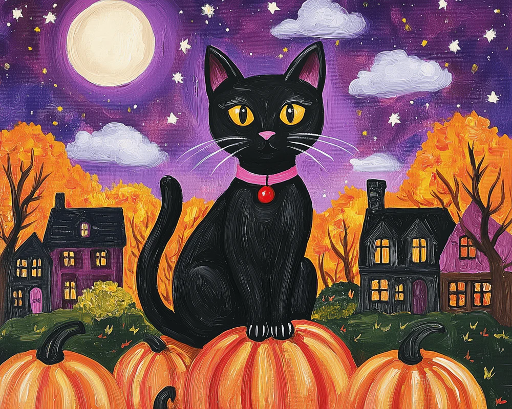 Moonlit Meow - Paint By Numbers