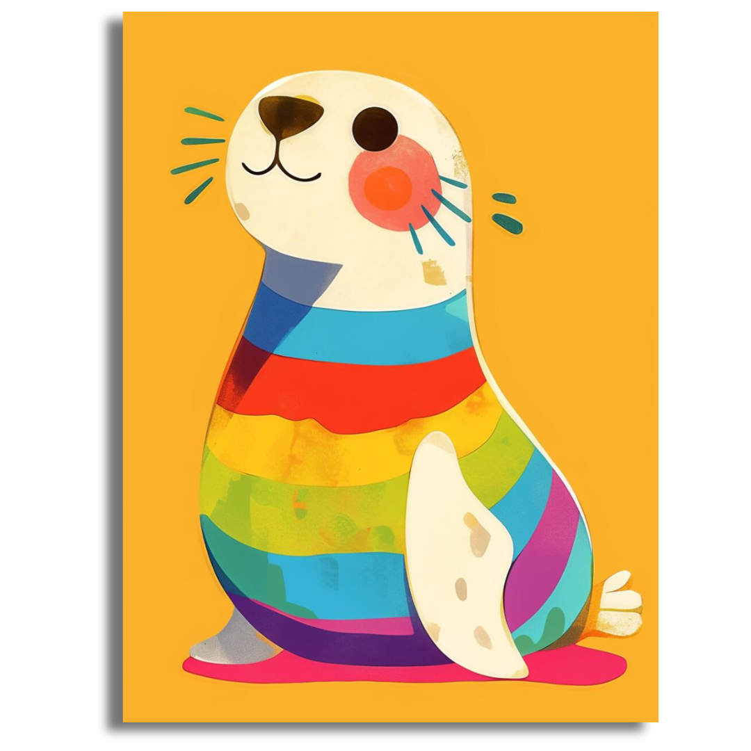 Splashy Seal - Paint By Numbers