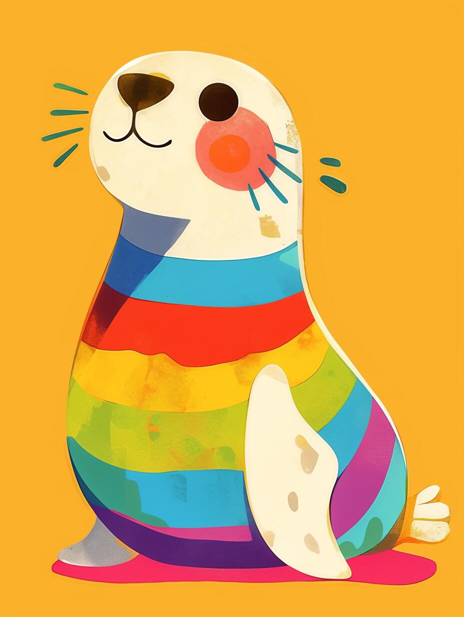 Splashy Seal - Paint By Numbers