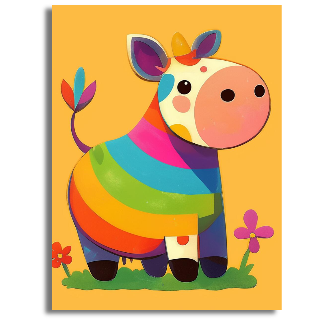 Rainbow Moo - Paint By Numbers