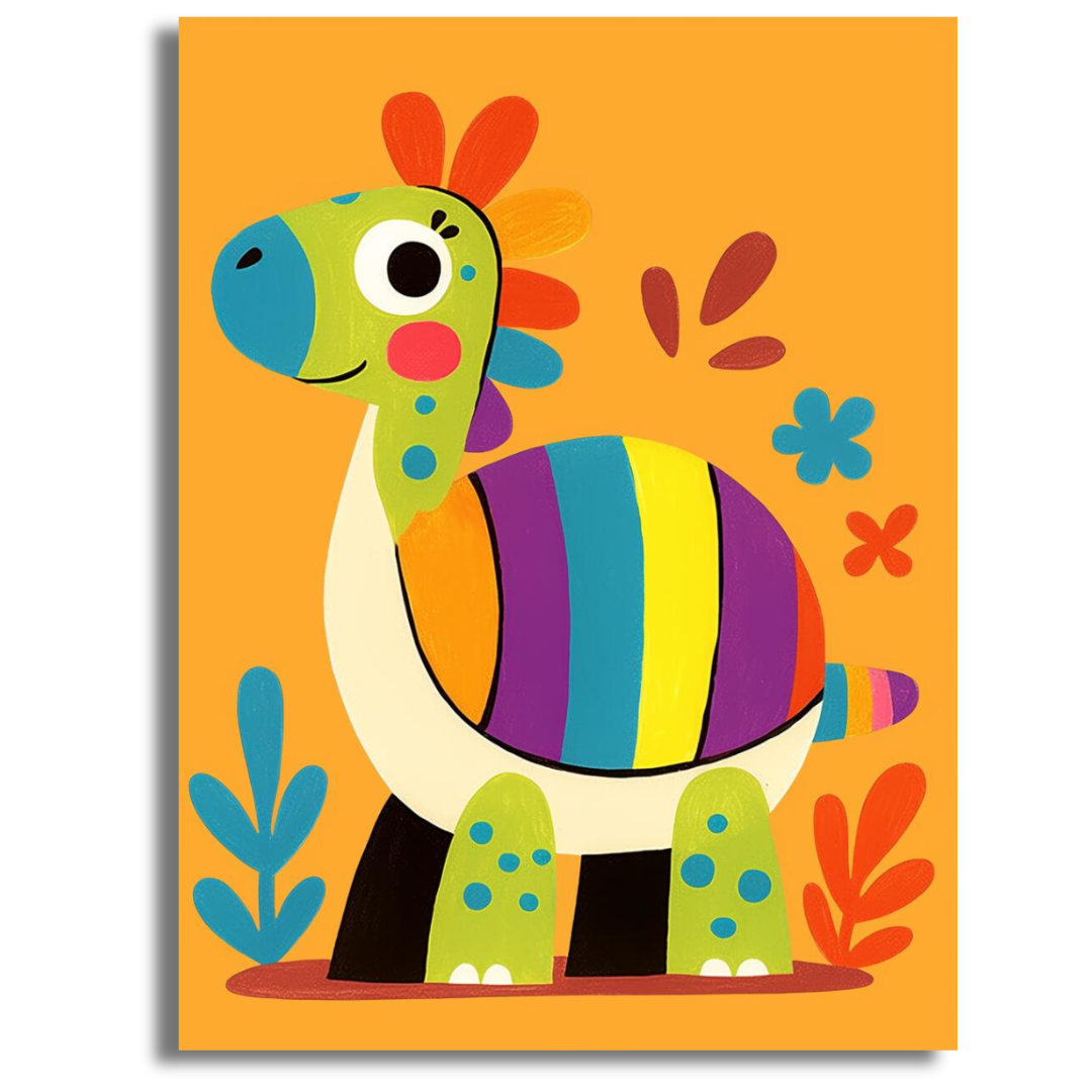 Rainbow Dinot - Paint By Numbers