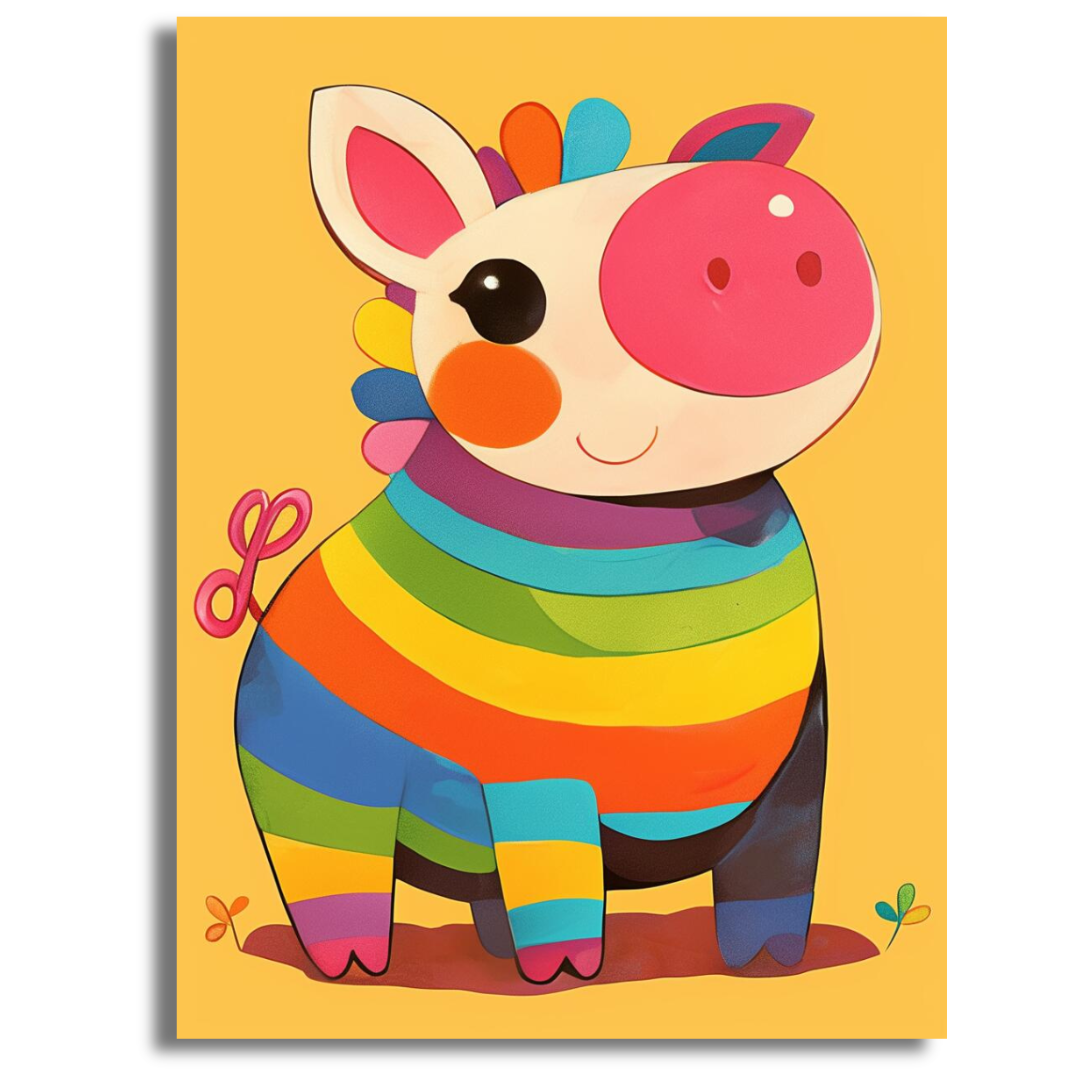 Cheerful Oink - Paint By Numbers