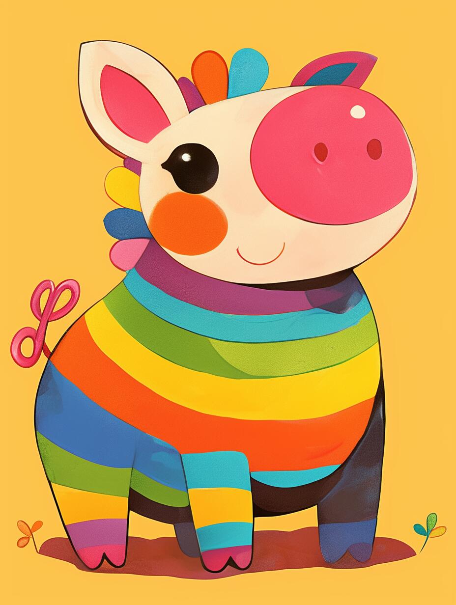 Cheerful Oink - Paint By Numbers