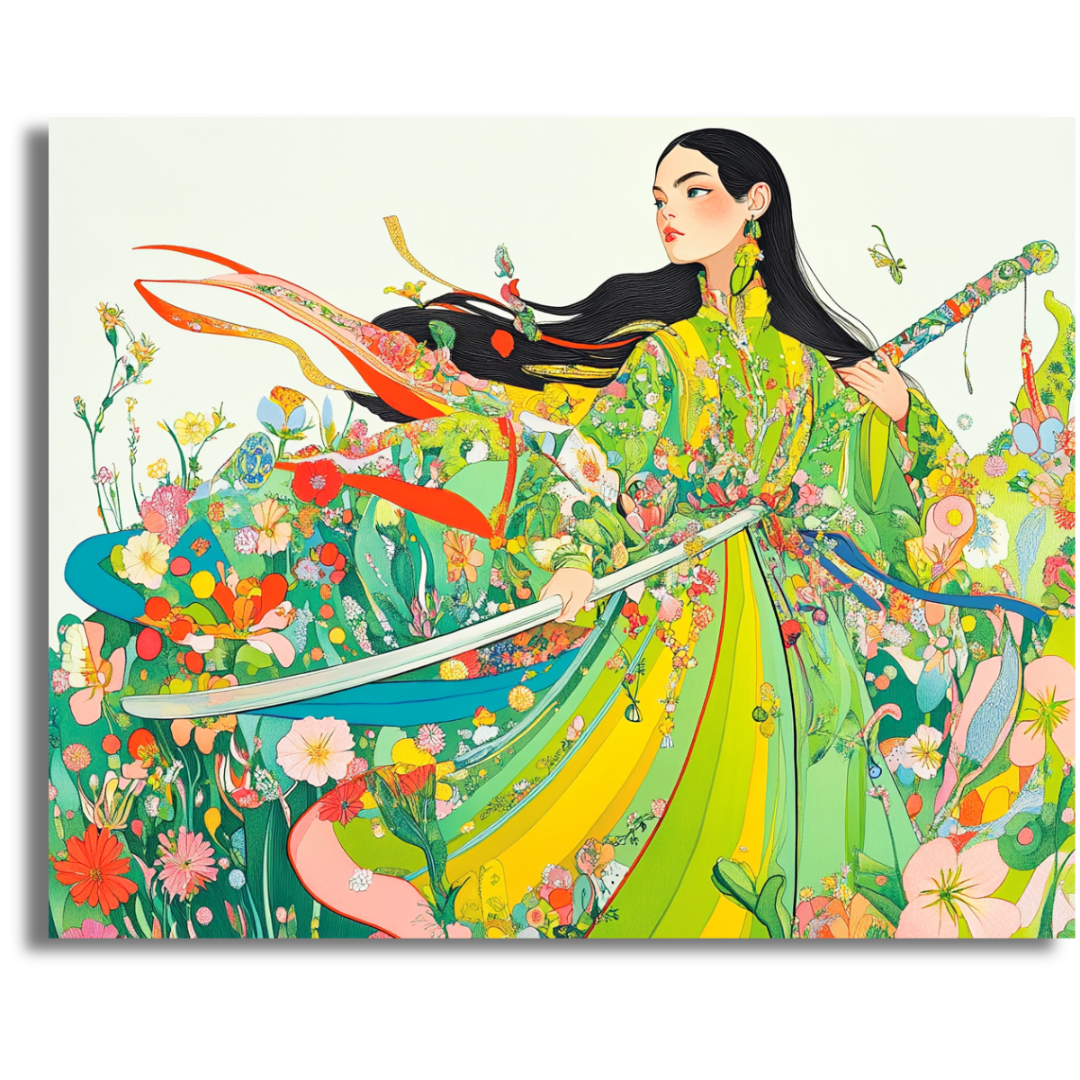 Sword of Blossoms - Paint By Numbers