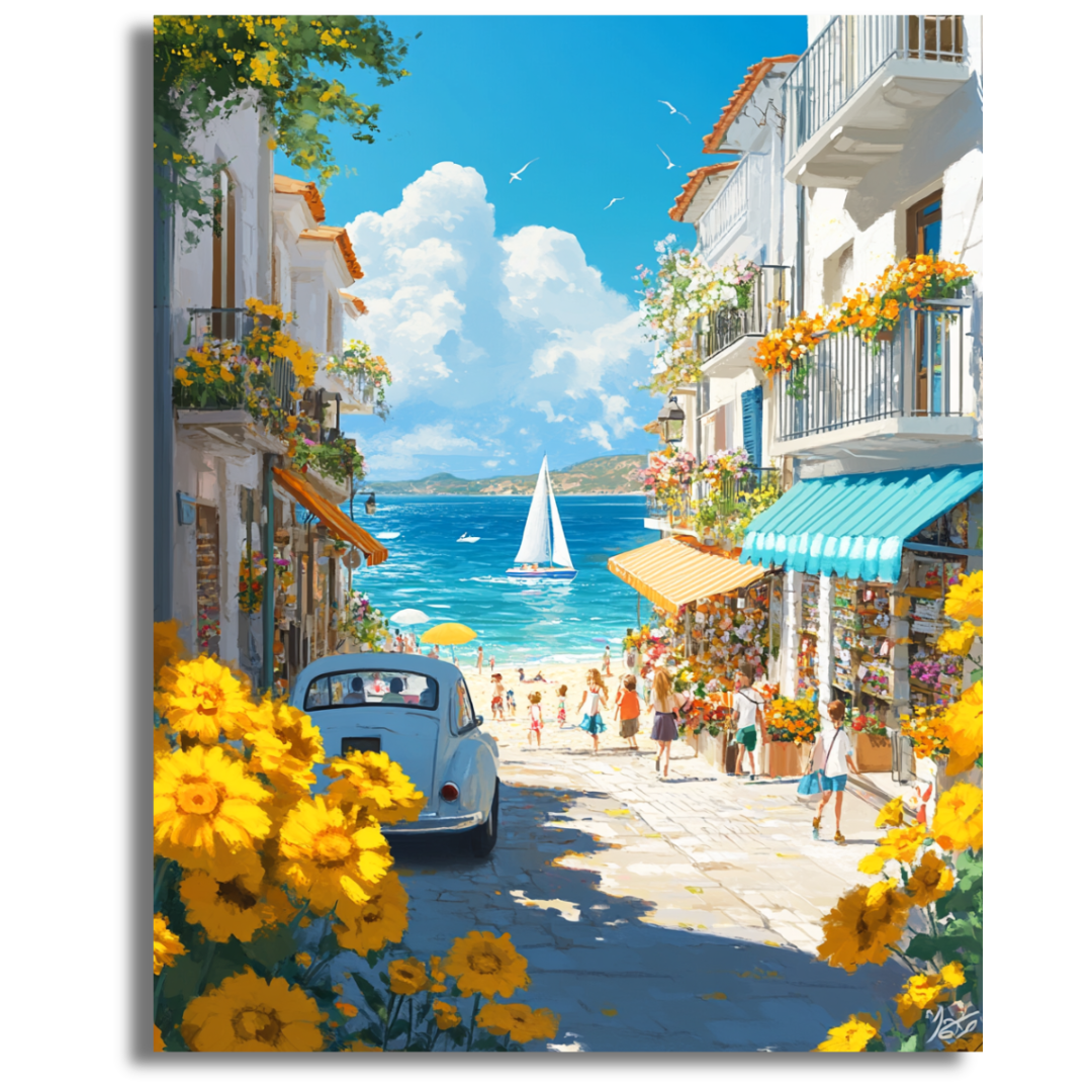 Golden Sun Path - Paint By Numbers