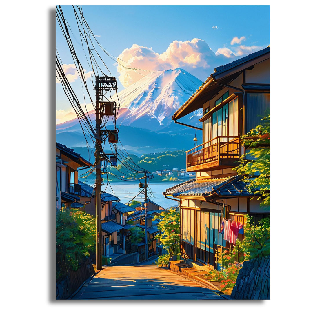 Mount Fuji's Golden Hour - Paint By Numbers