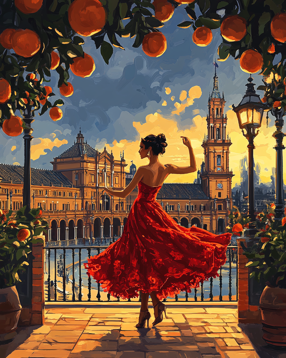 Flamenco in Bloom - Paint By Numbers