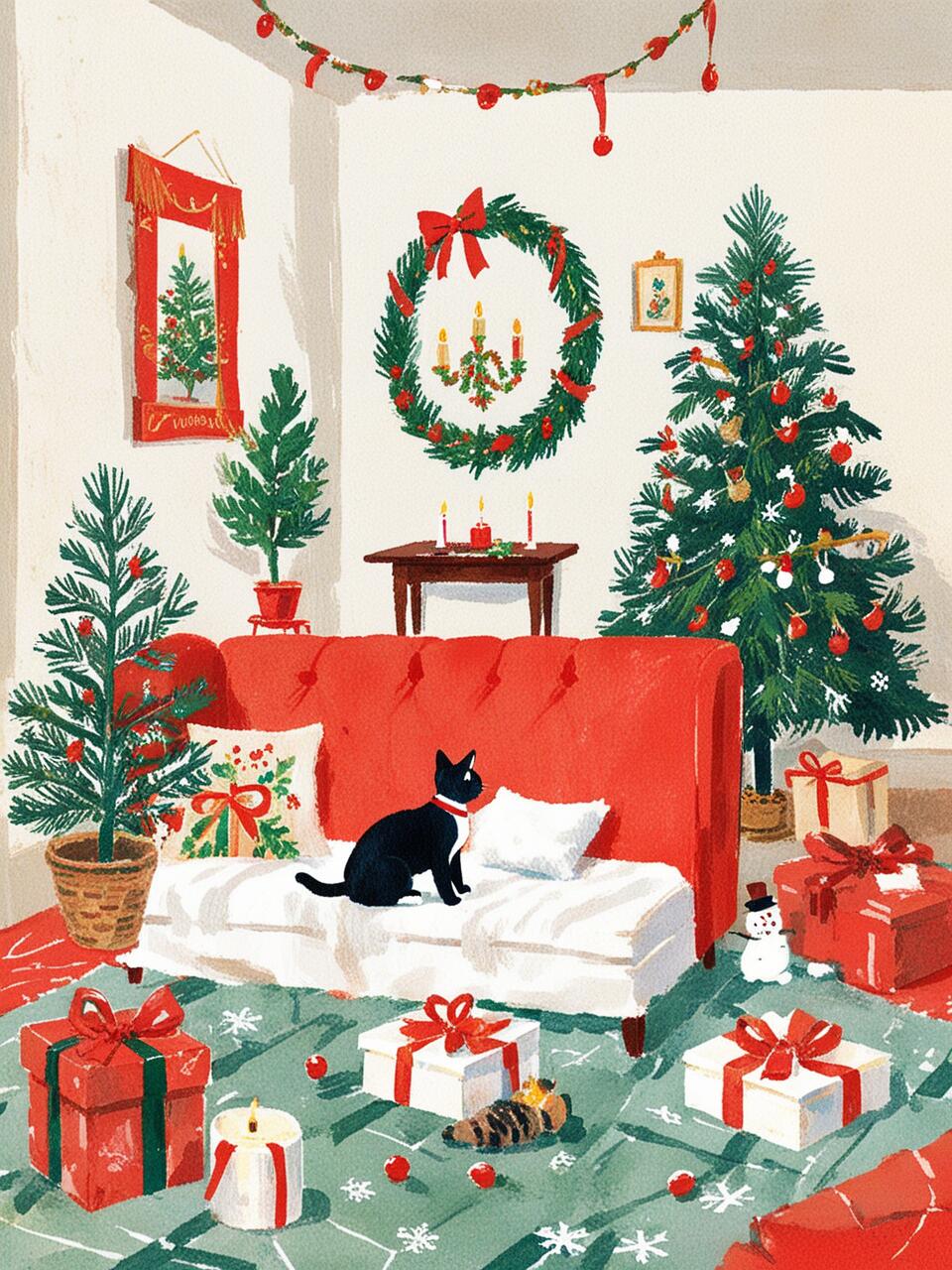 Cozy Christmas Corner - Paint By Numbers