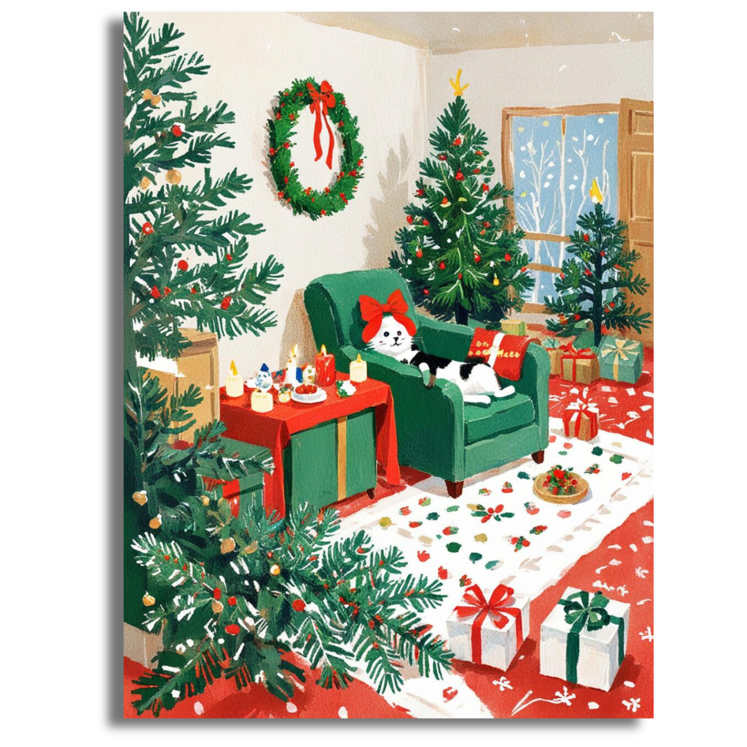 Festive Furry Friend - Paint By Numbers