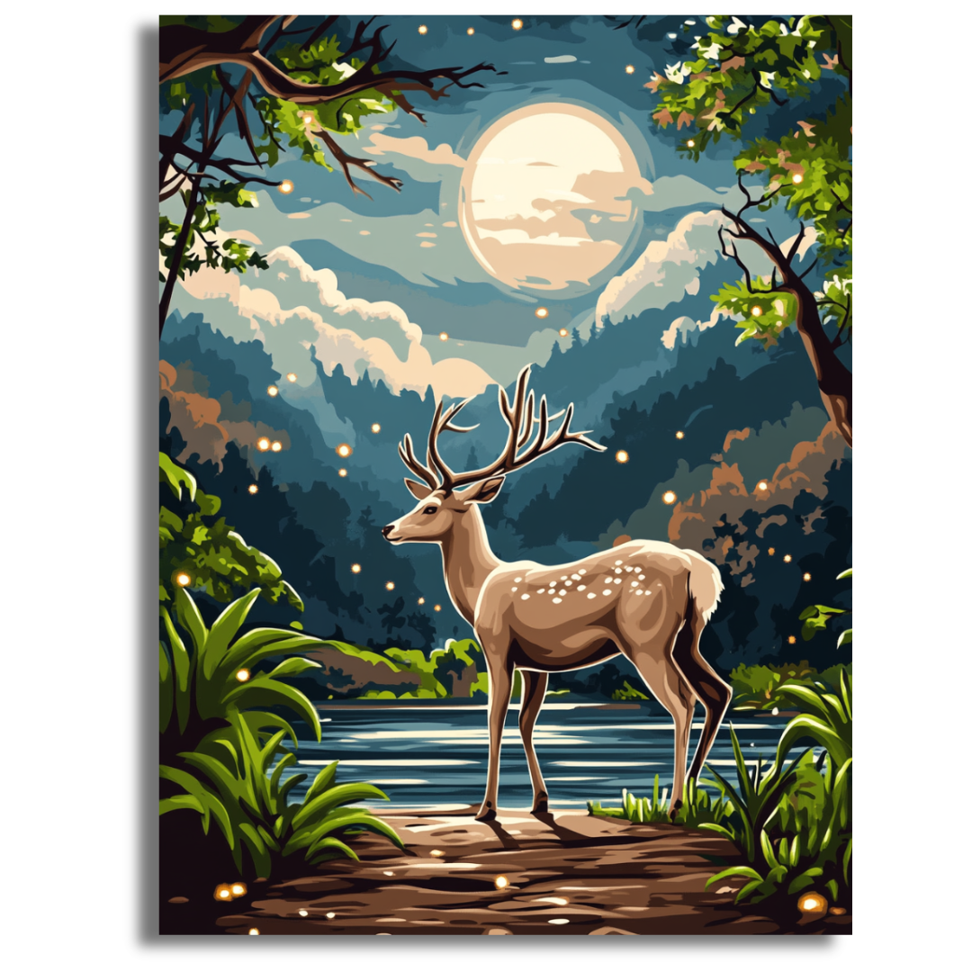 Luna Stag- Paint By Numbers