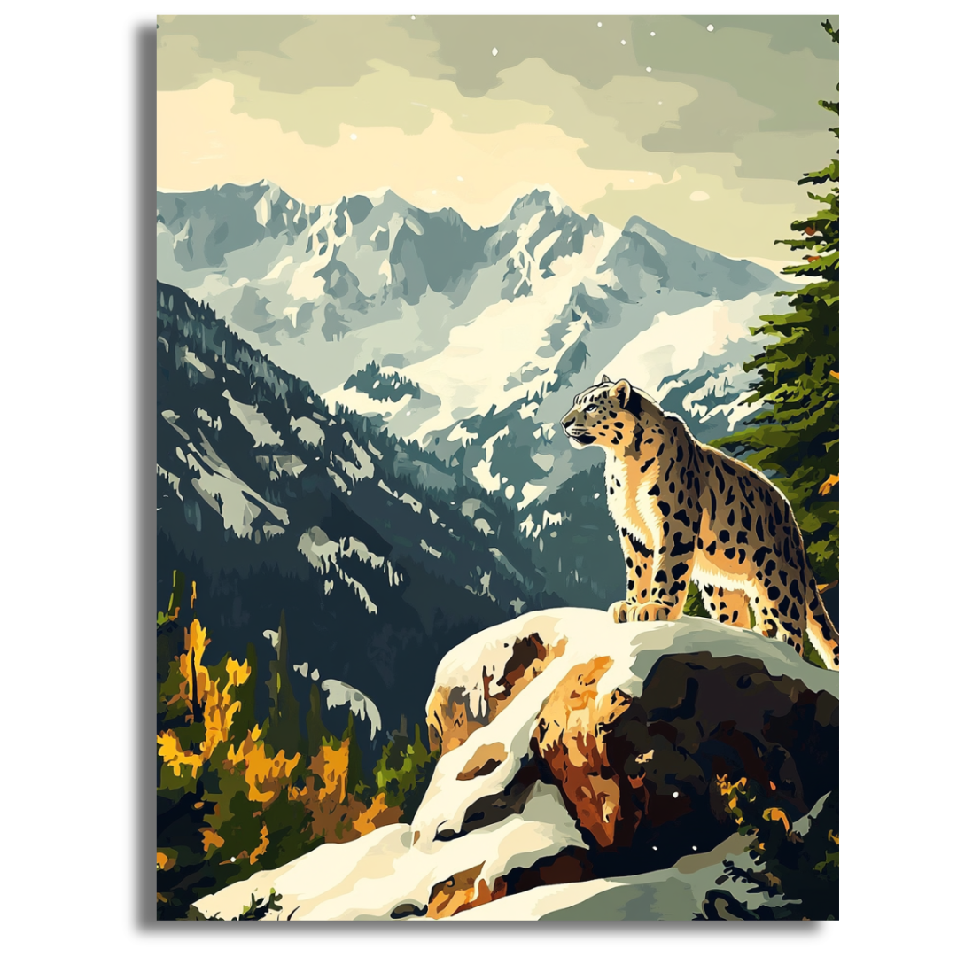 Leopard's Ascent- Paint By Numbers