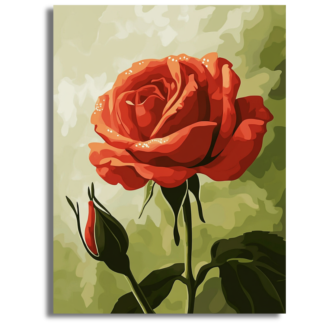 Rose Ember- Paint By Numbers