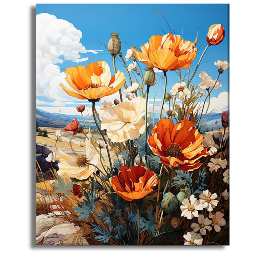 Golden Bloom- Paint By Numbers