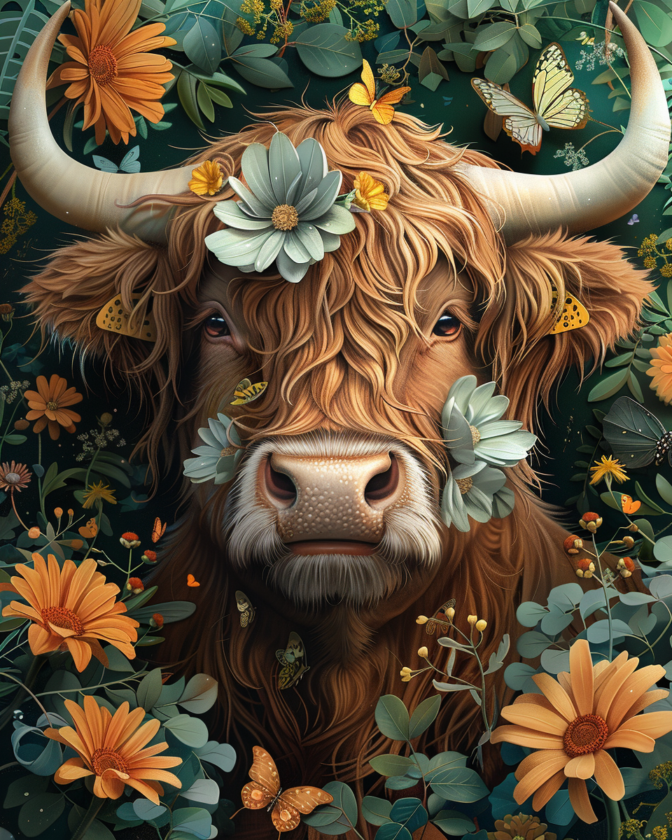 Petals and Horns- Paint By Numbers