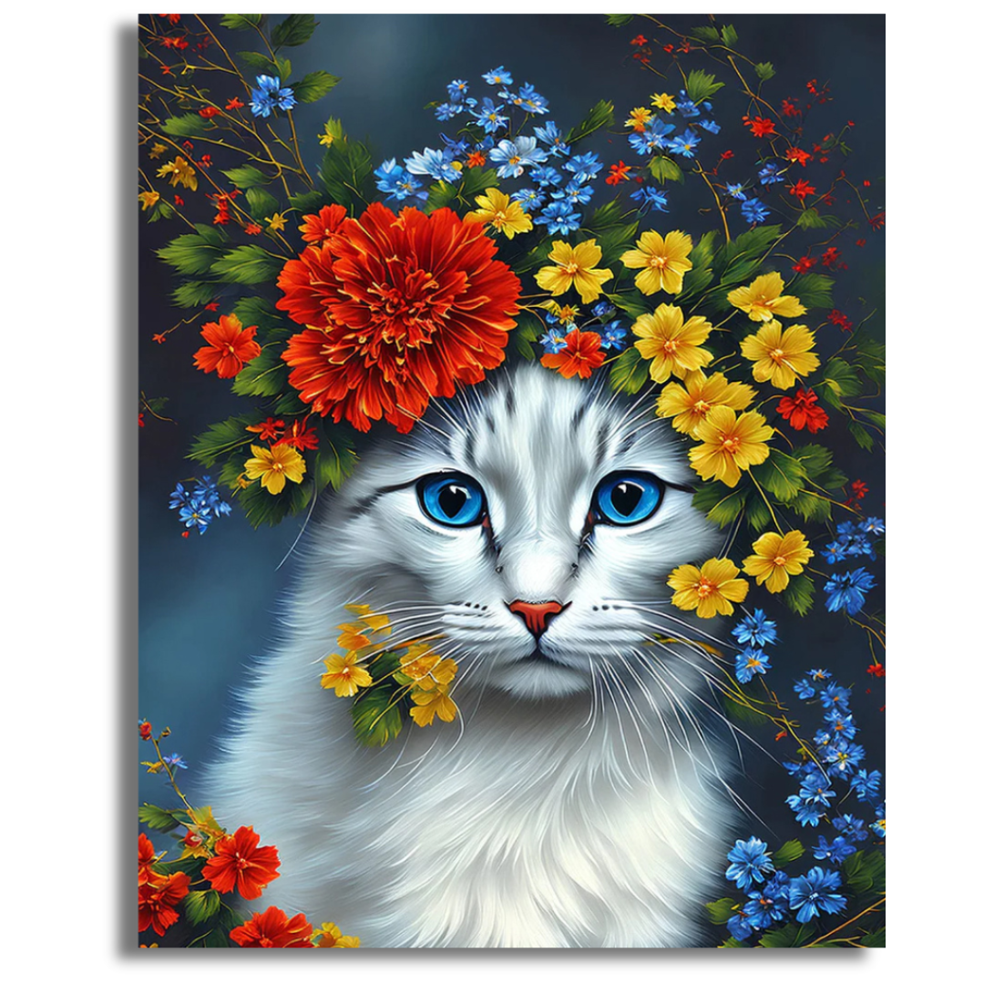 Floral Feline- Paint By Numbers