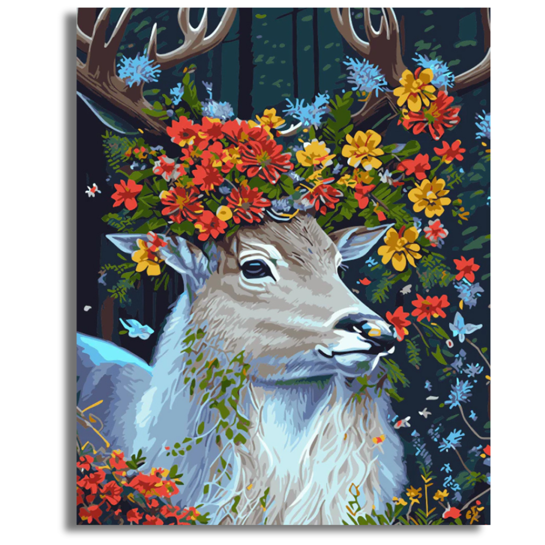 Antlered Blossom - Paint By Numbers