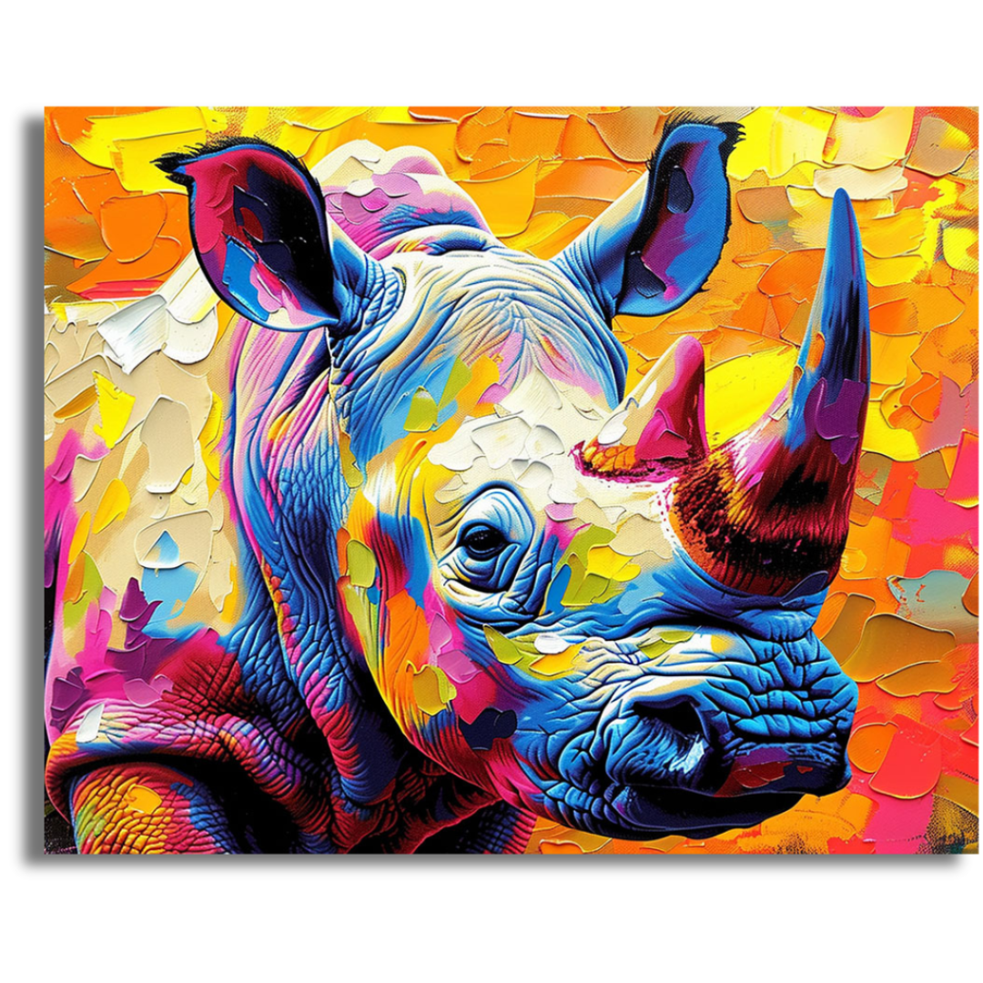 Rhino Radiance - Paint By Numbers