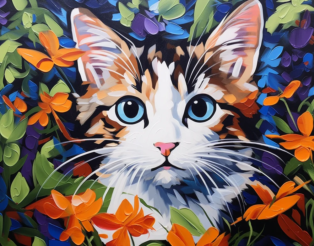 Floral Gaze- Paint By Numbers
