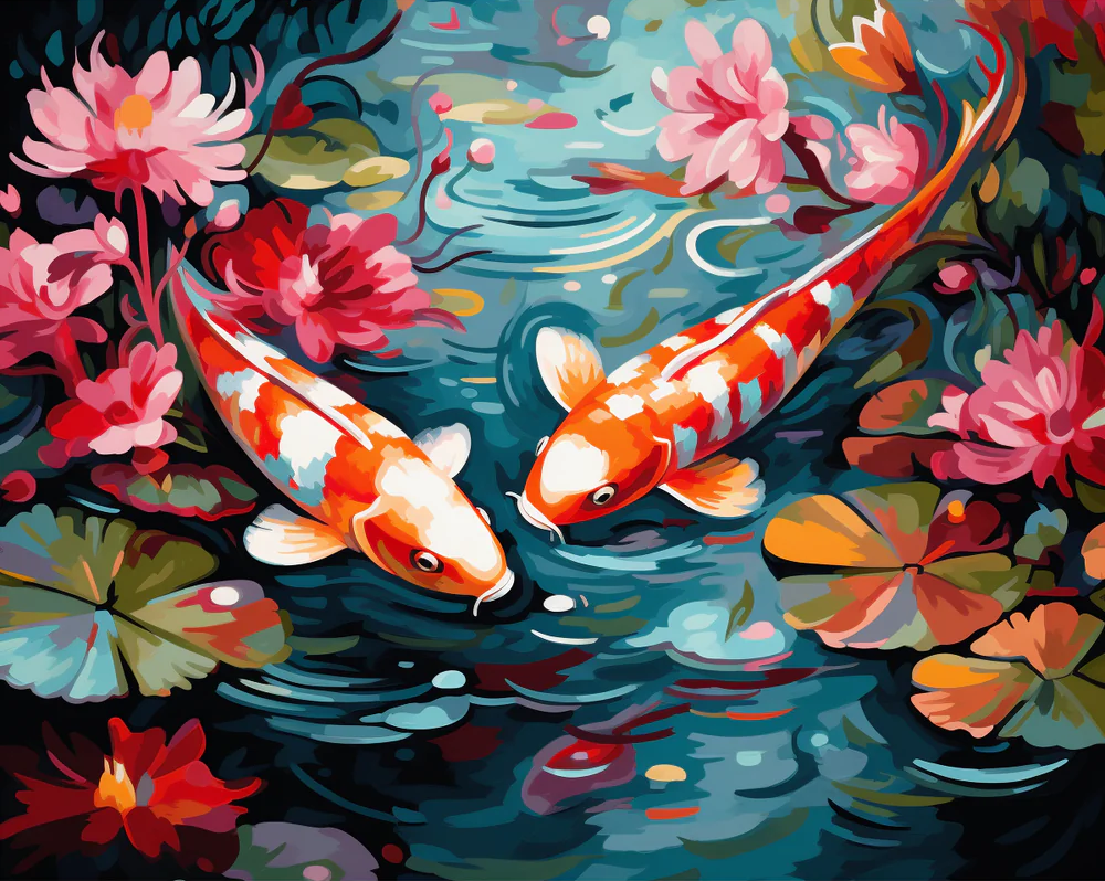 Koi Serenity- Paint By Numbers