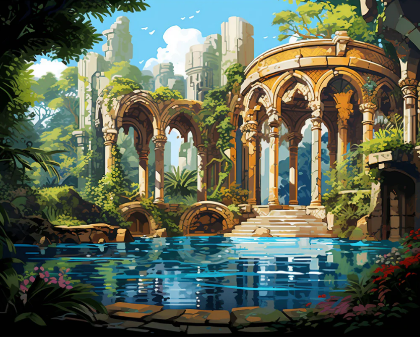 Ruins of Time- Paint By Numbers