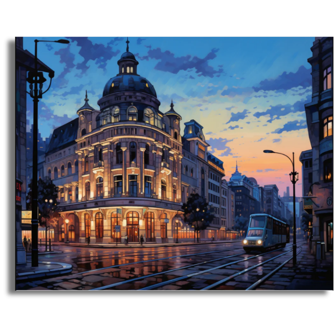 City Lights at Dusk- Paint By Numbers