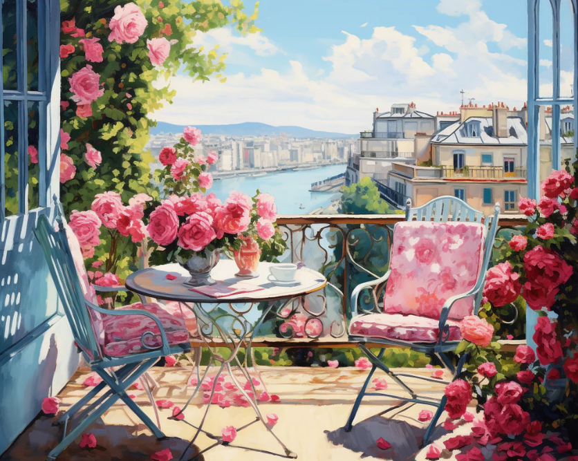 Roses and Rivers- Paint By Numbers