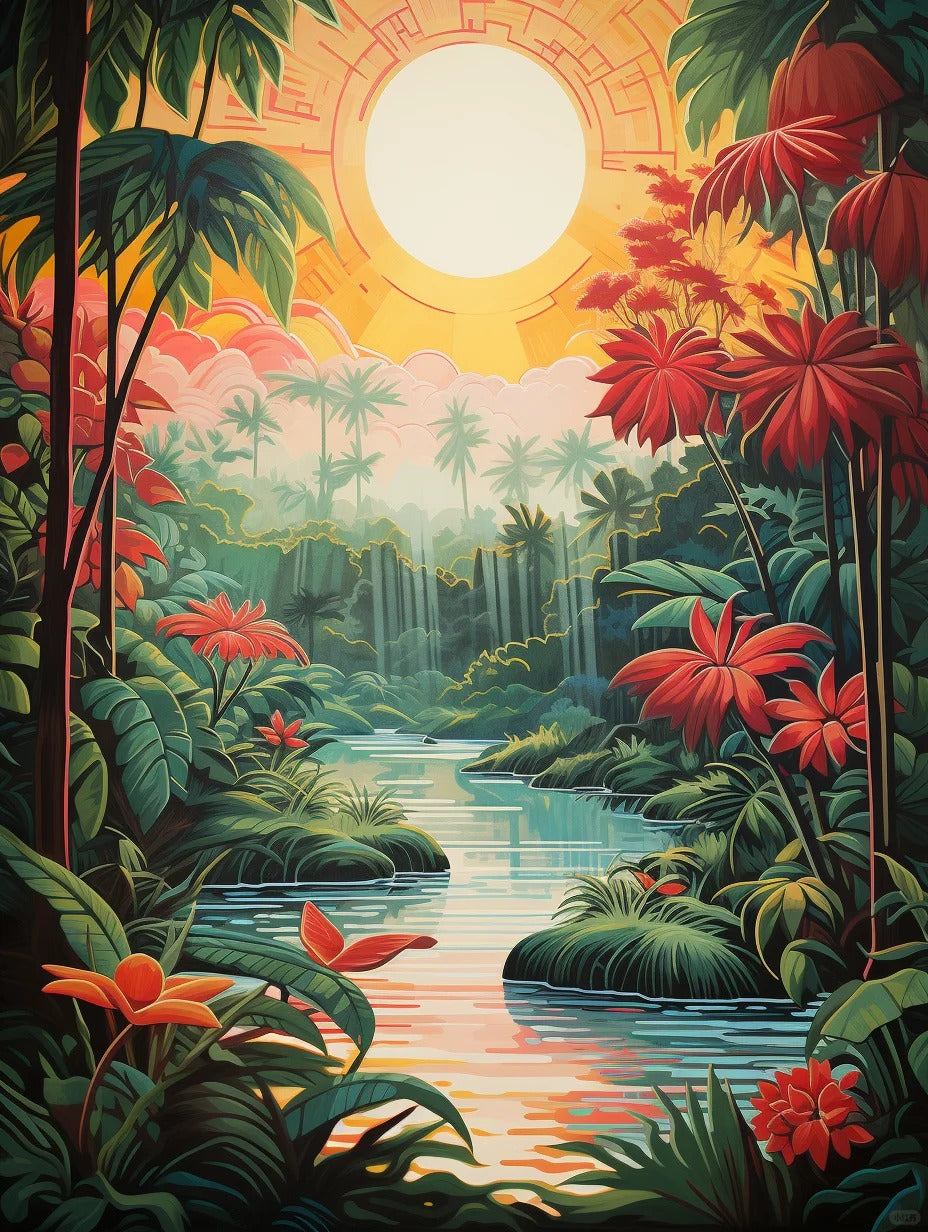 Tropical Glow- Paint By Numbers