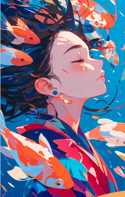 The Dance of Koi- Paint By Numbers