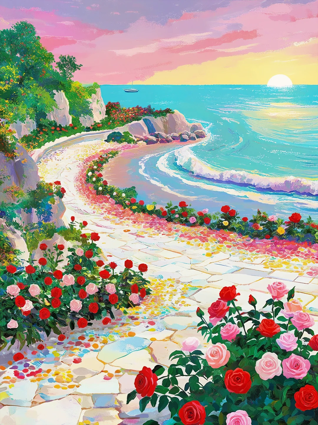 Sunset Blossoms- Paint By Numbers